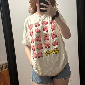 Cream T-Shirt with Kirby!